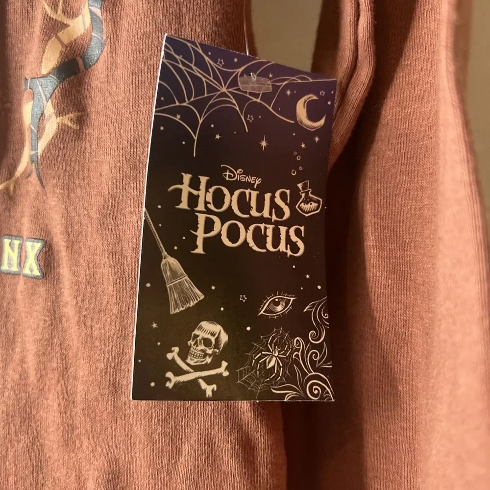 Disney‎ Hocus Pocus Thackery Binx Girls XS Brown Long Sleeve Shirt NEW